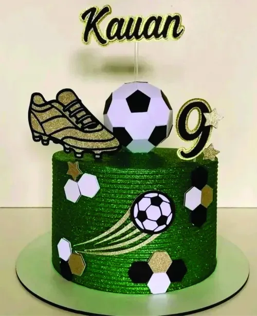 Topper de bolo futebol